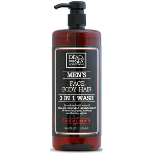 Гель для душу, волосся та обличчя Dead Sea Collection Men’s Sandalwood Face, Hair & Body Wash 3 in 1, 1 л